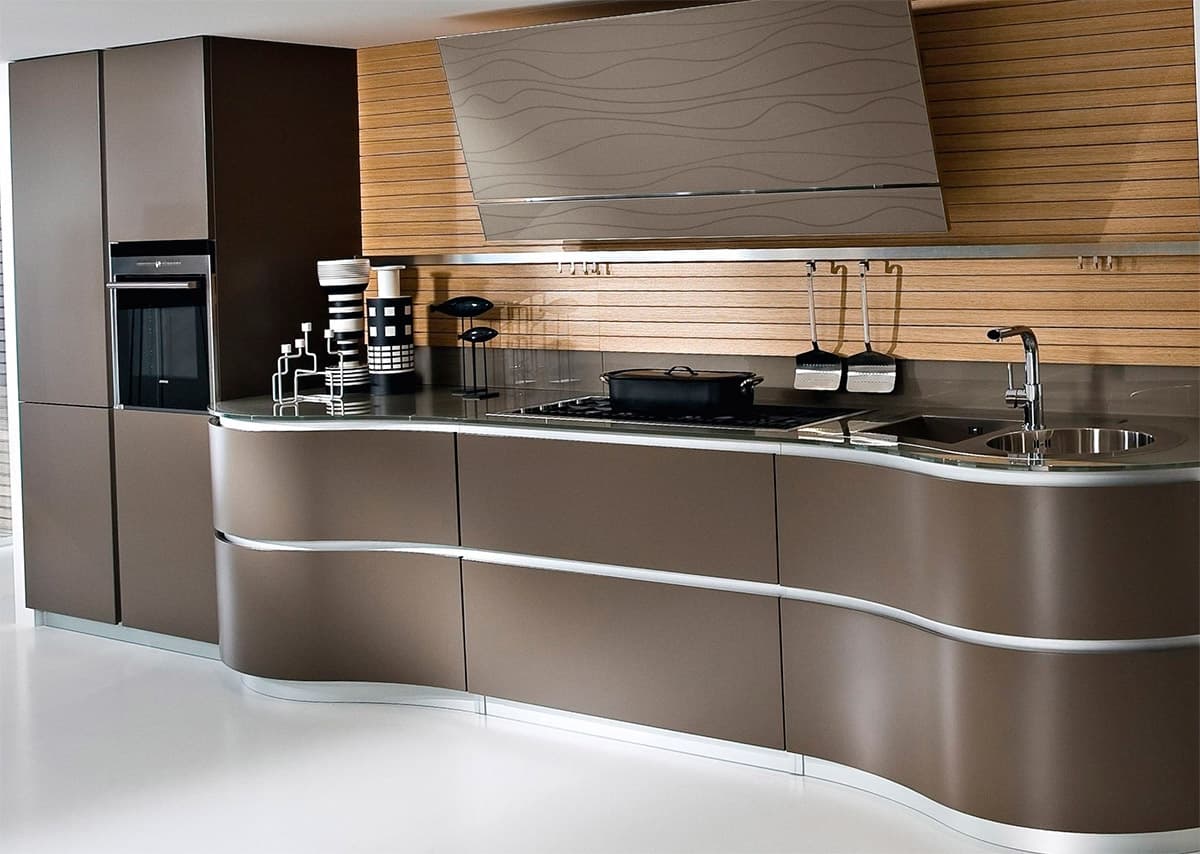 Hotă inox cu deschidere push-pull și front din sticlă 2