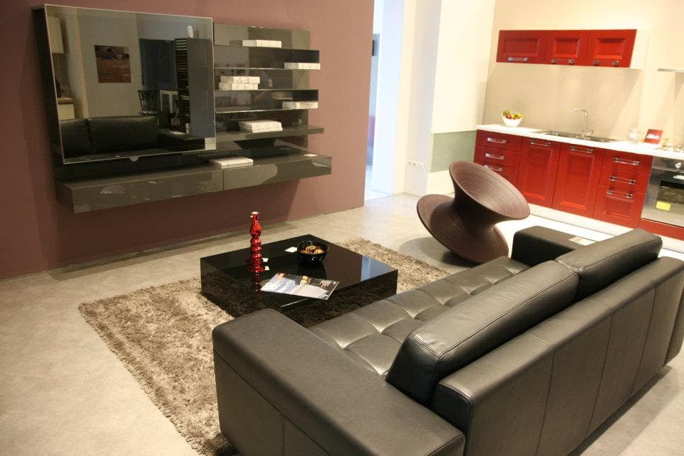 Compoziție living gri lucios 4