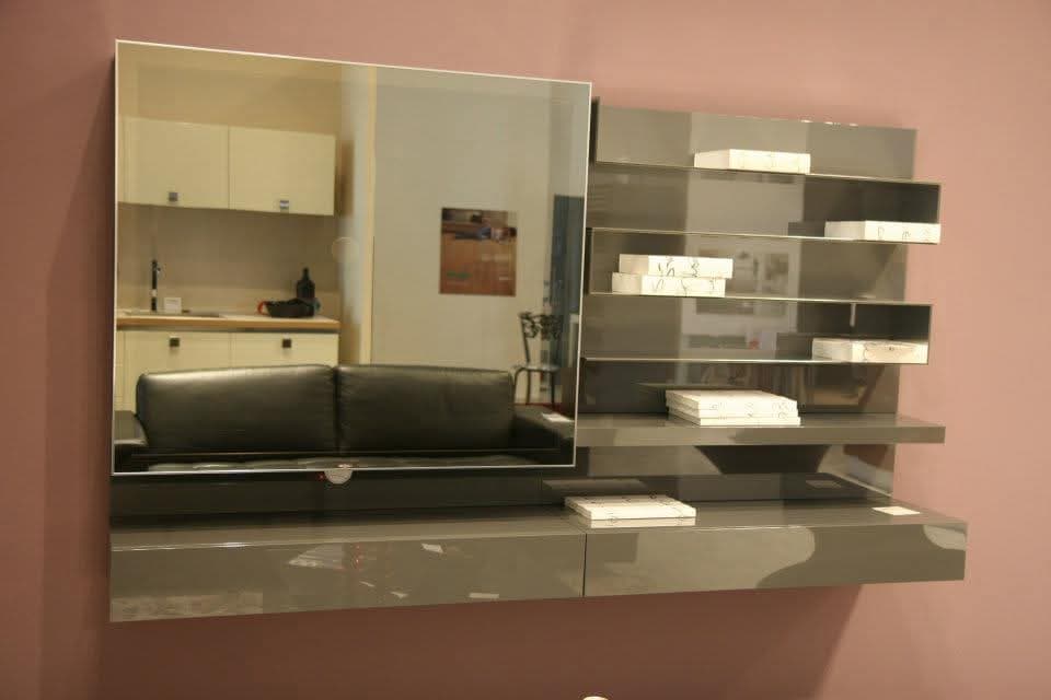 Compoziție living gri lucios