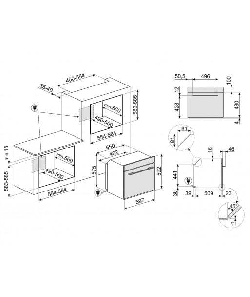 Cuptor electric incorporabil Smeg SF6102TVN 3