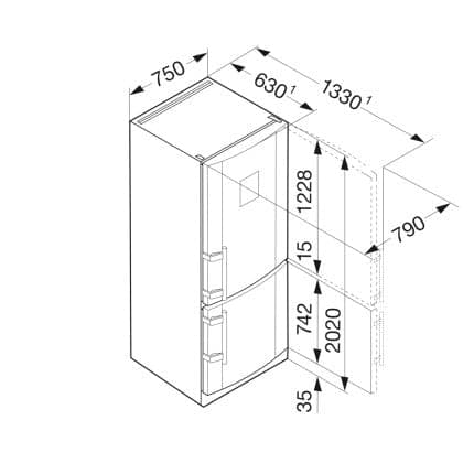 Combina frigorifica Liebherr CNPesf 5156 2