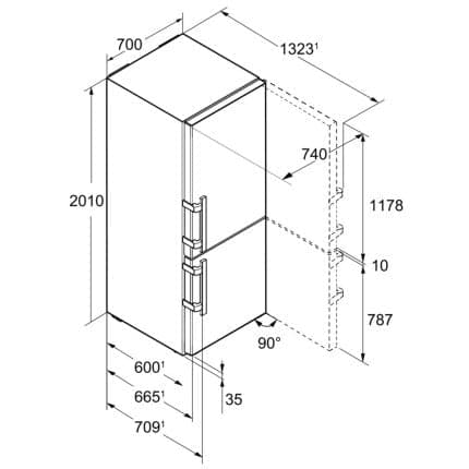 Combina frigorifica Liebherr CNef 5735 8