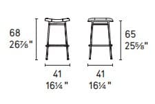Scaun de bar  FIFTIES CS2006 MTO 2
