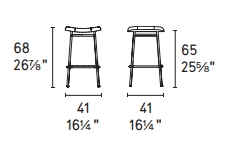 Scaun de bar  FIFTIES CS2006 MTO 5
