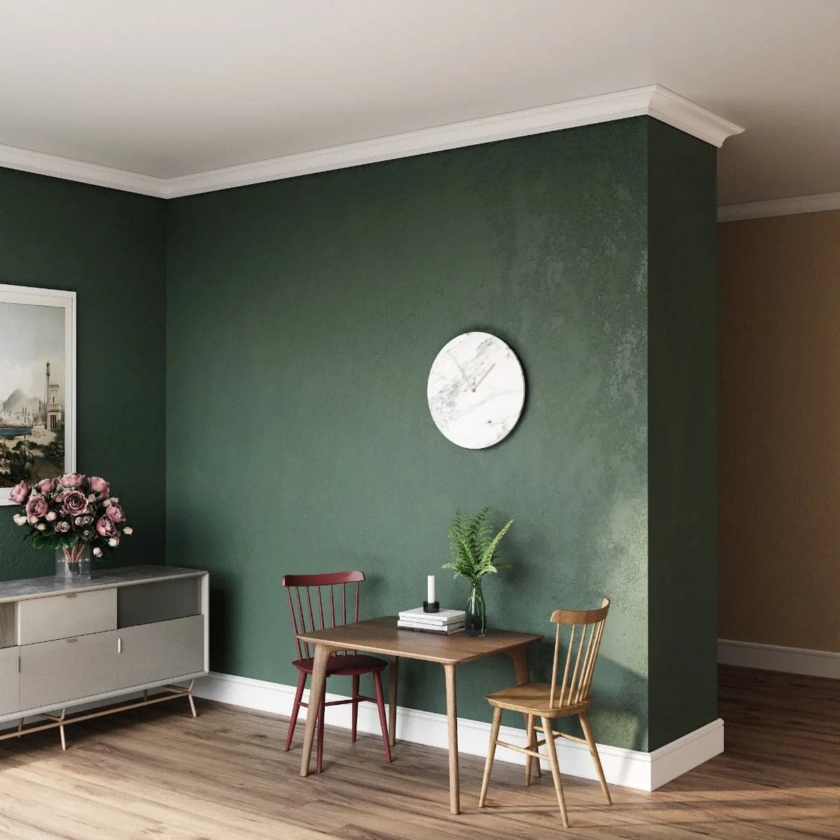 Cornisa decorativa din polimer rigid C17 - 9.3x9.5x200 cm 2