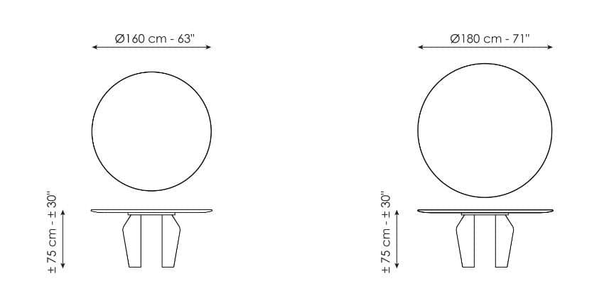 Masa de dining Flame 4