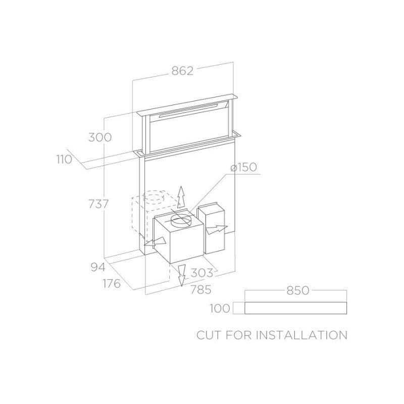 Hota incorporabila Elica GETUP BL MAT /A/90-IN  PRF0162784 3