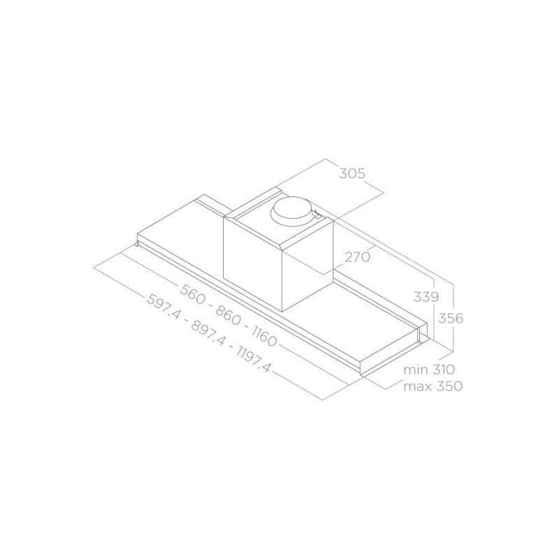 Hota incorporabila telescopica Elica PRF0160152 2
