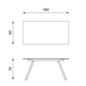 Masa de dining Smokey 4