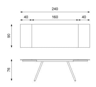 Masa de dining Smokey 5