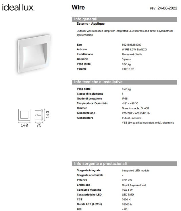 Ideal-Lux Aplica Exterior LED 4W Pentru Decorat Spațiile În Aer Liber 3