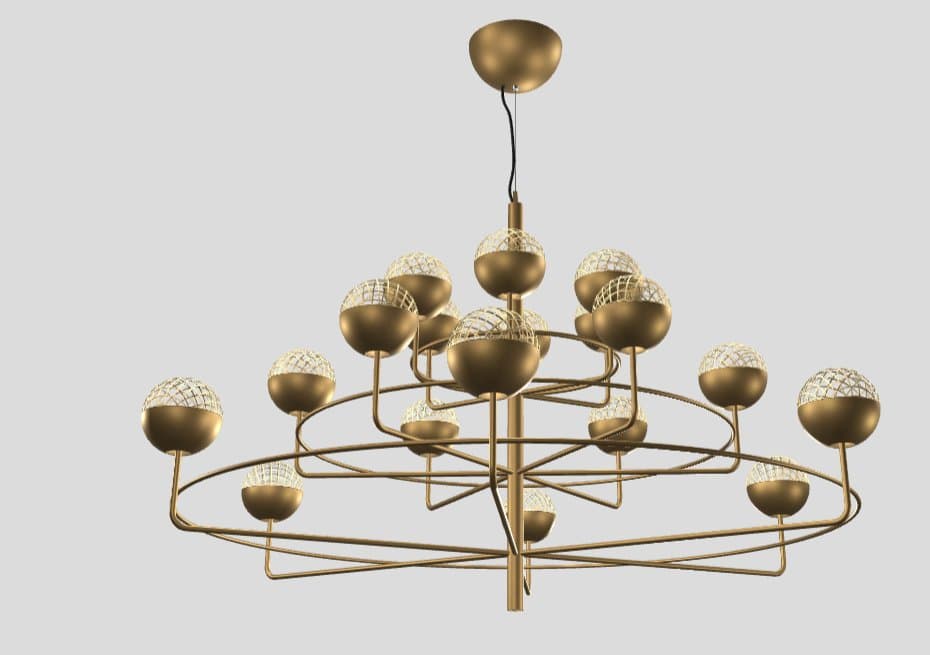 Masiero Candelabru Suspensat Circular cu 6+1/12+1/18+1 Becuri 5