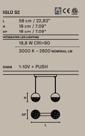 Masiero Candelabru IGLU S2 3