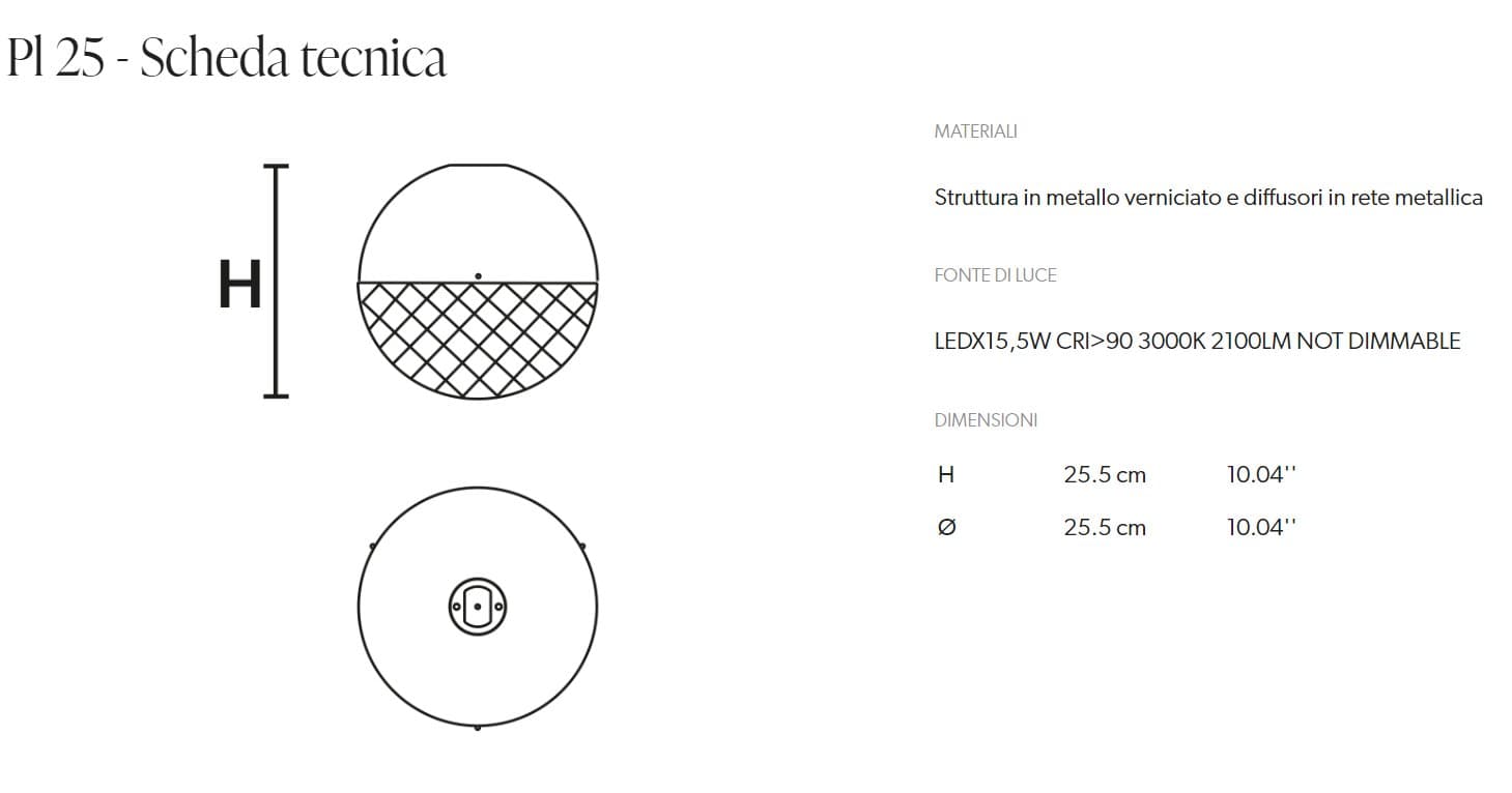 Masiero Plafoniera IGLU PL13/PL18/PL25 7