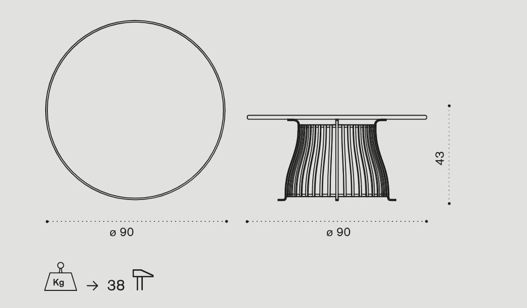 Masuta de cafea de exterior Venexia 3