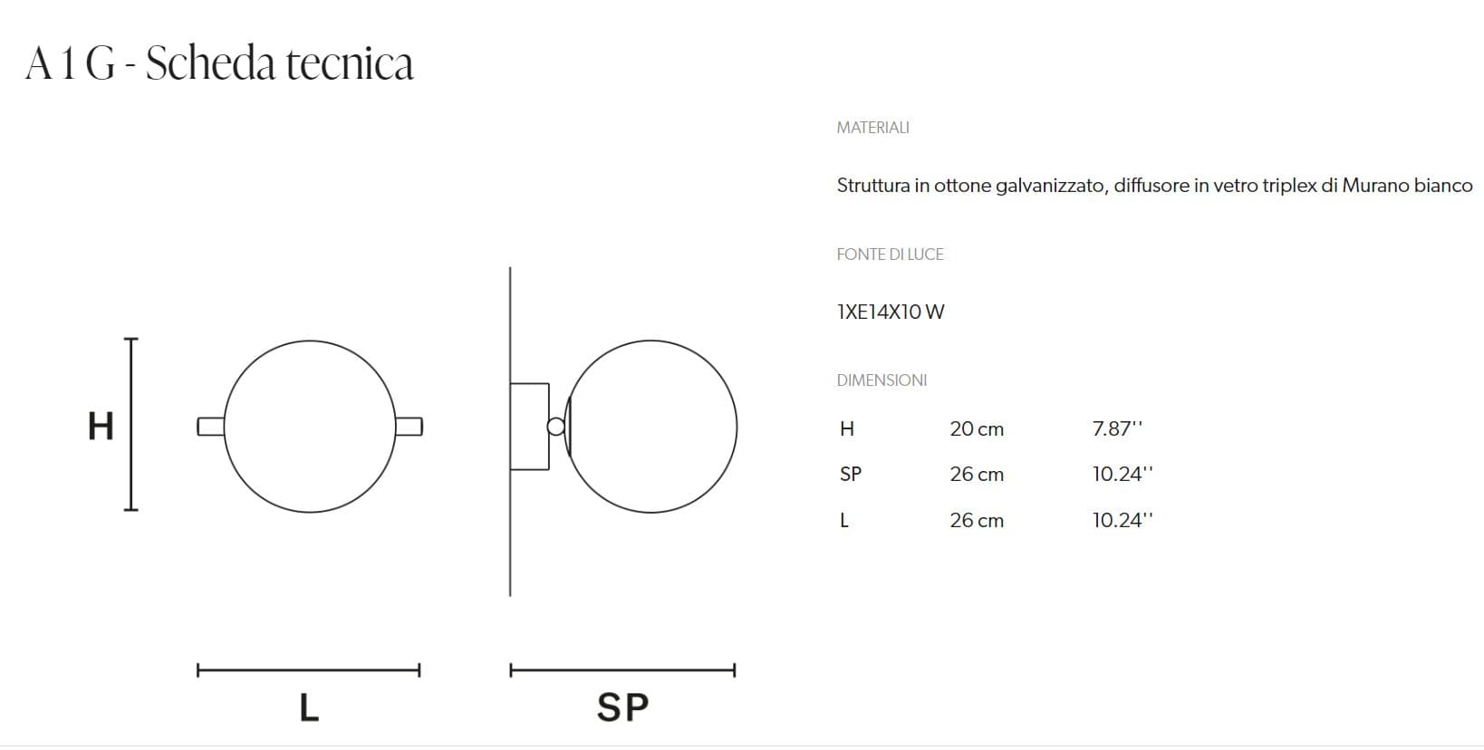 Masiero Aplica Posy A1P/A1G - Iluminat Interior Modern 4