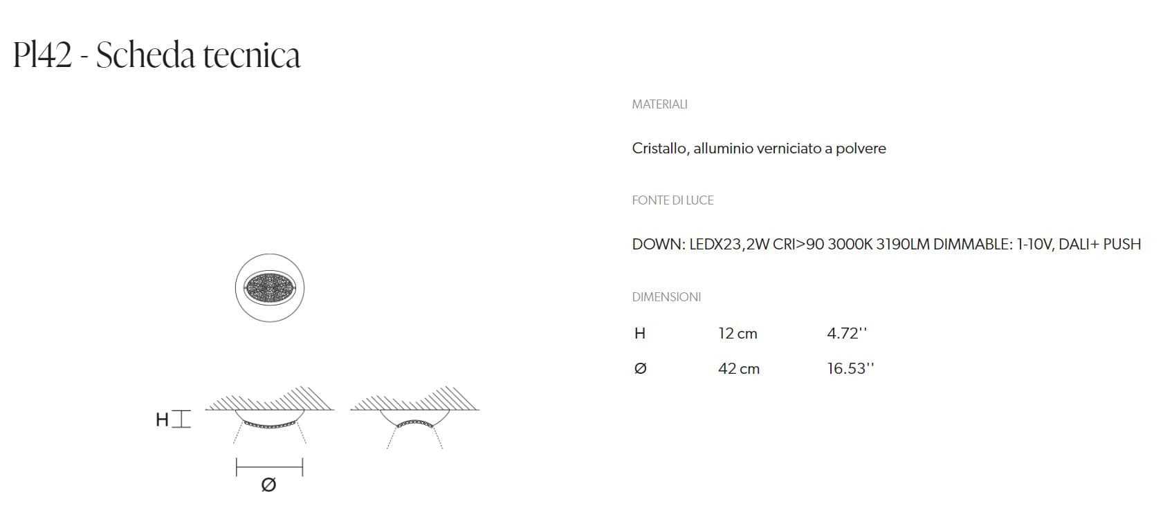 Masiero Plafoniera Blink 6