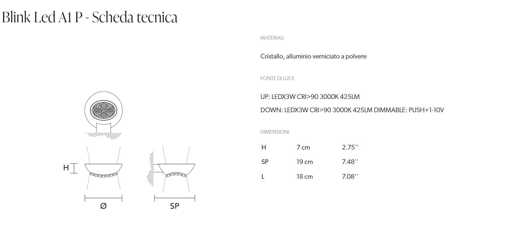 Masiero Aplica LED Blink A1 3