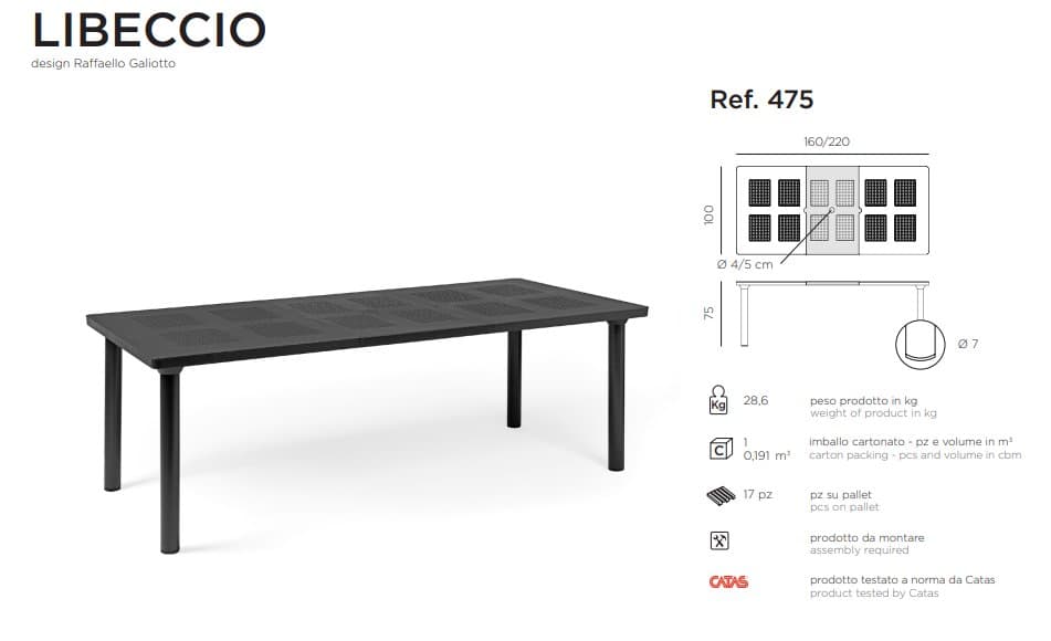 Masa de dining pentru exterior Libeccio 7