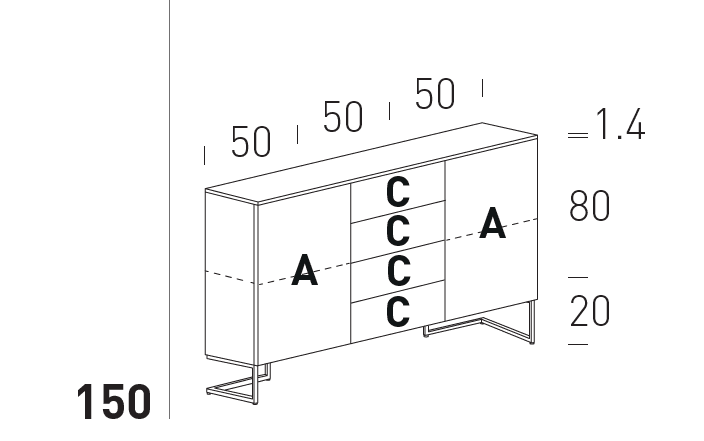 Comoda de living Grafica 11