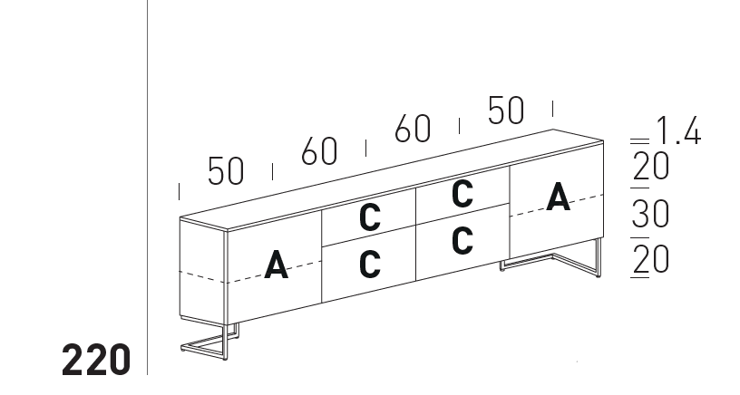 Comoda de living Grafica 13