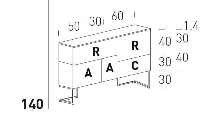 Comoda de living Grafica 8