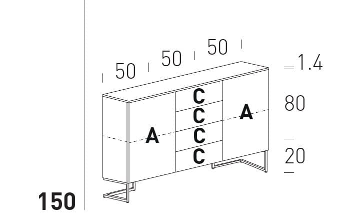 Comoda de living Grafica 9