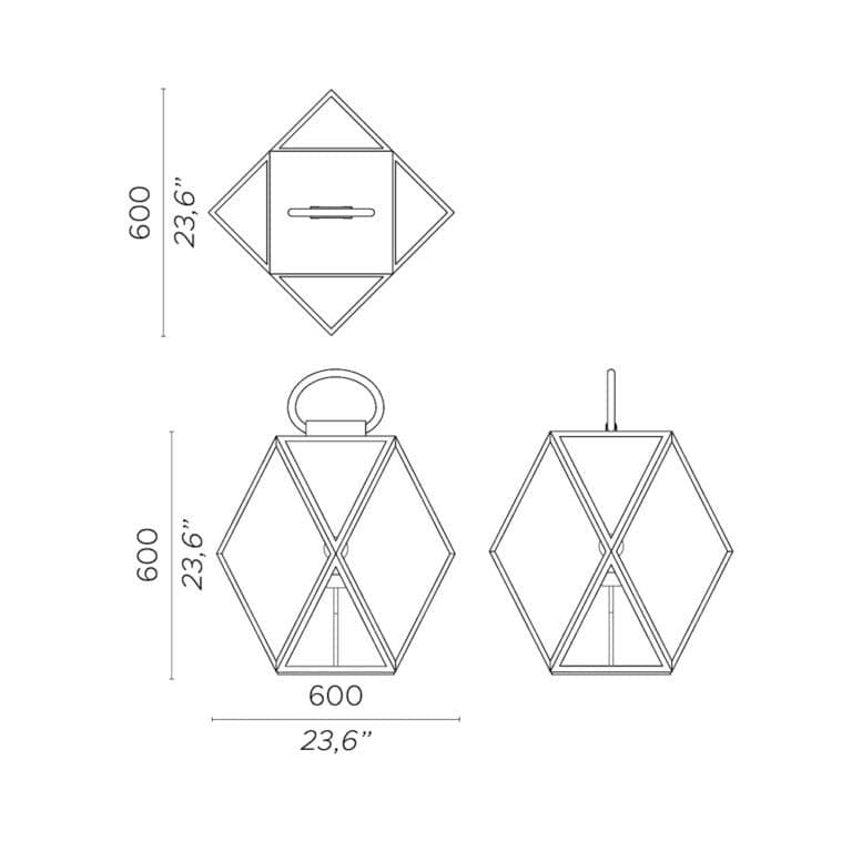 Contardi Veioza Lanternă de Pared cu Design Modern 2