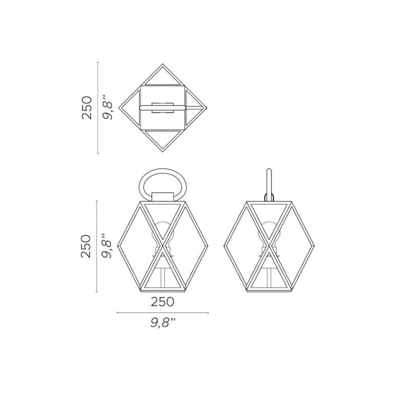 Contardi Veioza Lanternă de Pared cu Design Modern 4