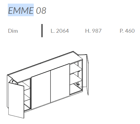 Comoda de living Emme 12