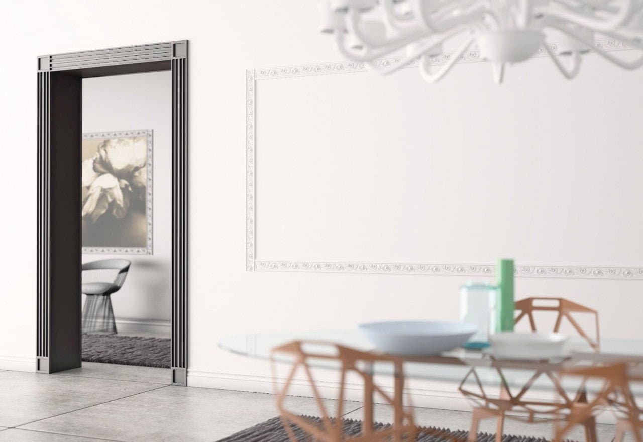 Plinta decorativa din polimer rigid S6 - 9.6x1.3x200 cm 2