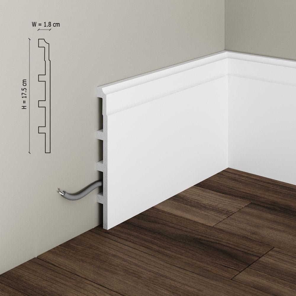 Plinta decorativa din polimer rigid S26 - 17.5x1.8x200 cm 3