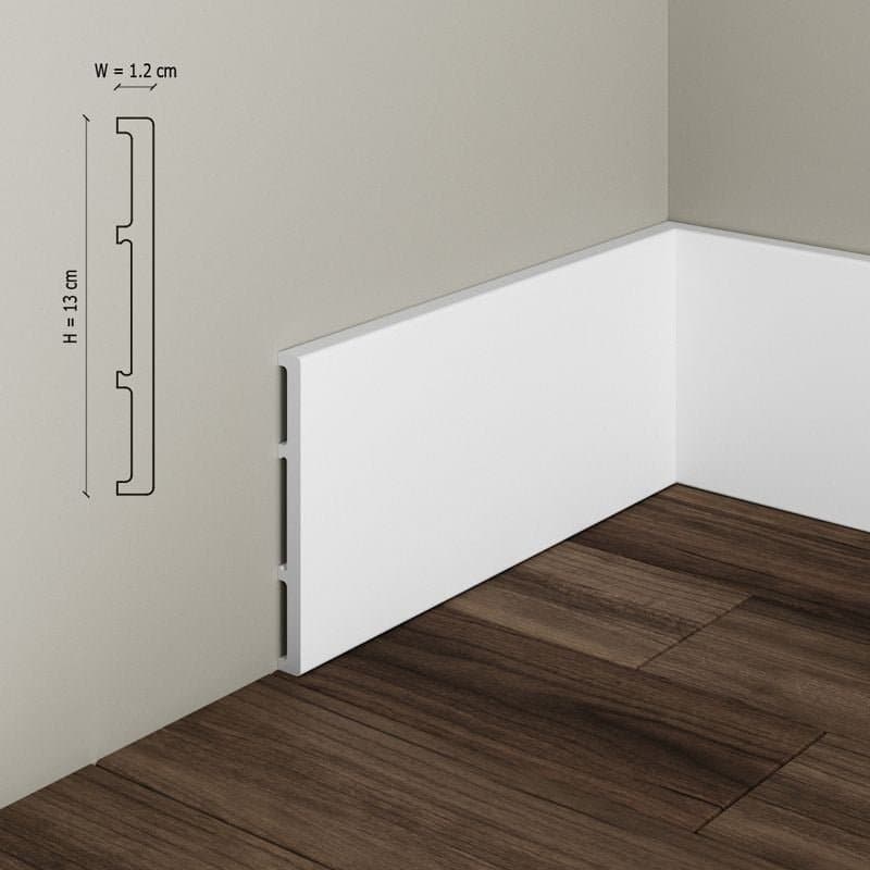 Plinta decorativa din polimer rigid S23 - 13x1.2x200 cm 4