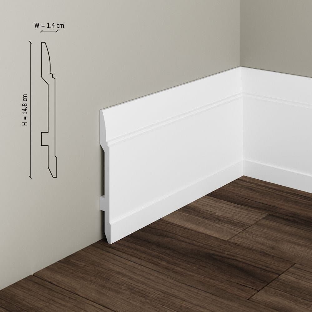 Plinta decorativa din polimer rigid S24 - 14.8x1.4x200 cm 4