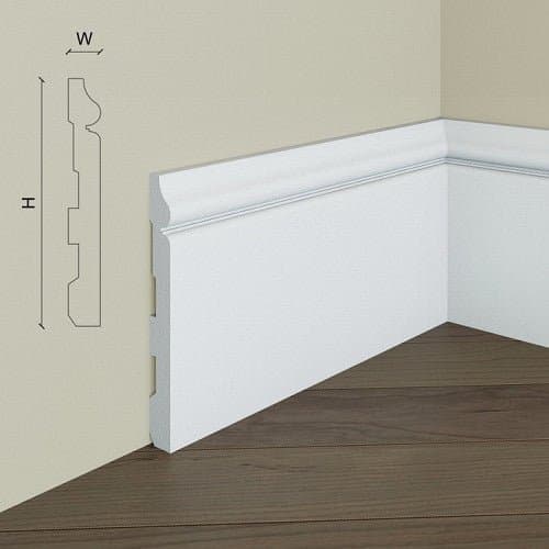 Plinta decorativa din polimer rigid S15 - 13.8x1.7x200 cm 3