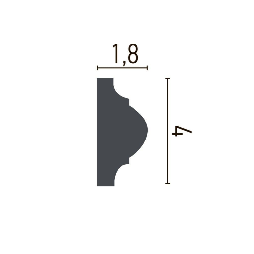 Brau decorativ din poliuretan CR810 - 4x1.8x200 cm 3