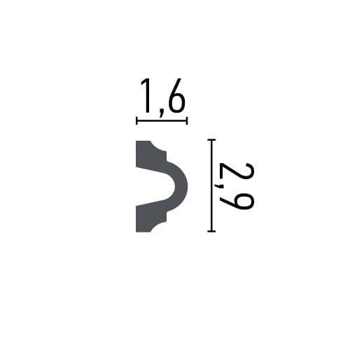 Brau decorativ din polimer rigid HCR501 - 2.9x1.6x200 cm 2