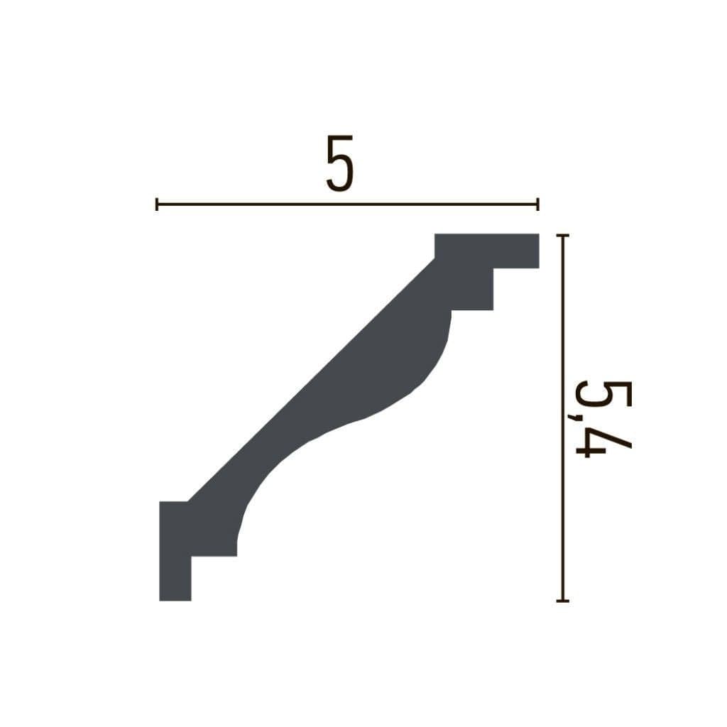 Cornisa decorativa din poliuretan P812 - 5.4x5x200 cm 2
