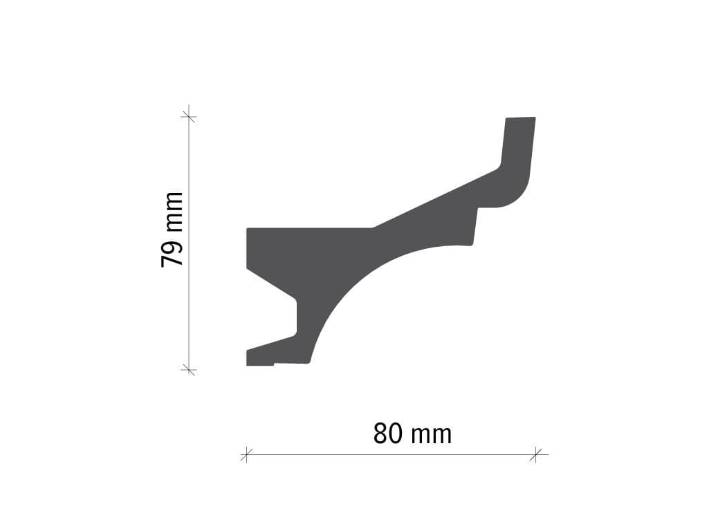 Profil pentru banda LED din poliuretan KF716 - 7.9x8x200 cm 2