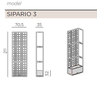 Sistem modular de perete despartitor Sipario 3 15