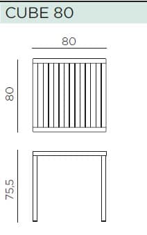 Masa de dining pentru exterior CUBE 10