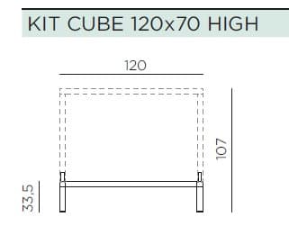 Masa de dining pentru exterior CUBE 14