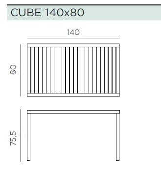 Masa de dining pentru exterior CUBE 17