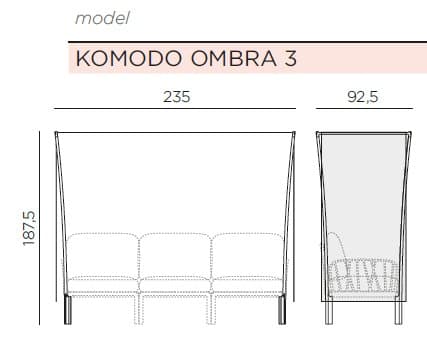 Baldachin exterior OMBRA  KOMODO 3