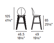 Scaun de bar BASIL  CS1495 5
