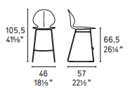 Scaun de bar BASIL  CS1354 6