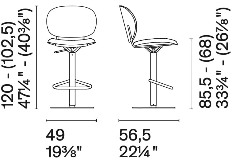 Scaun de bar INES CS2228 MTO 2