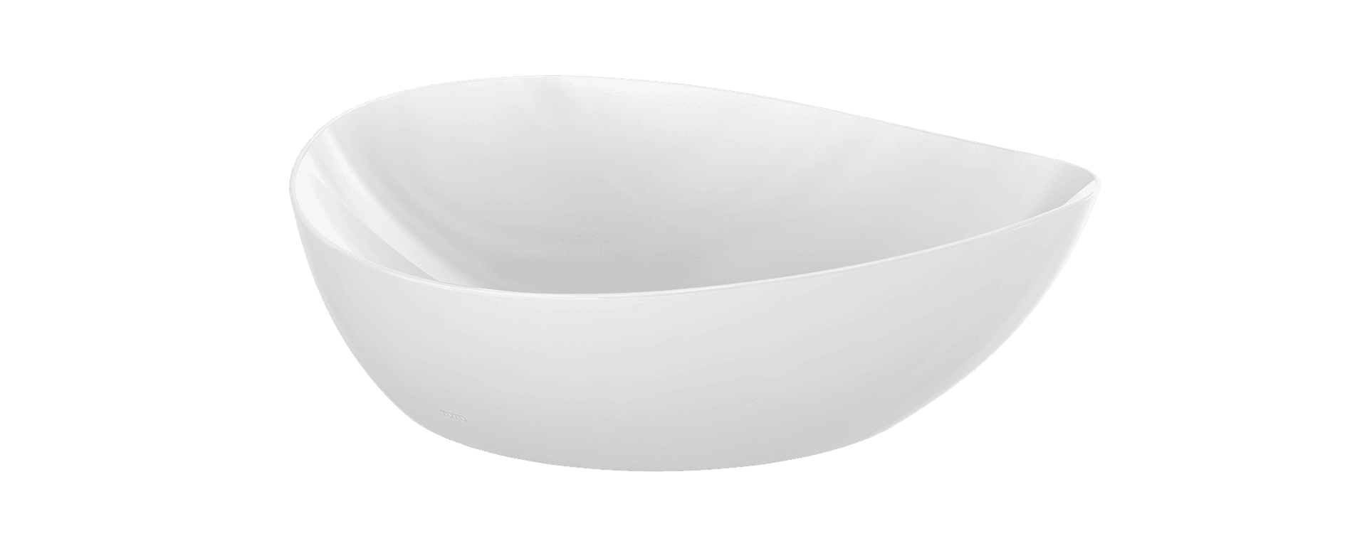 Lavoar TA, asimetric alb mat 465 mm, fără orificiu robinet, cu preaplin 2