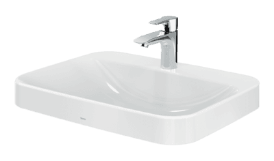 Lavoar mobilier LF 600 mm, cu orificiu robinet, cu preaplin