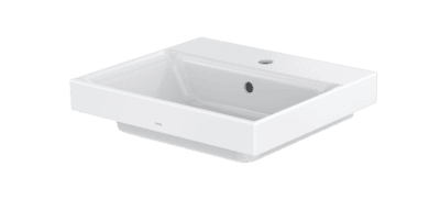 Lavoar CS, pătrat 500 mm, cu orificiu robinet, cu preaplin 2